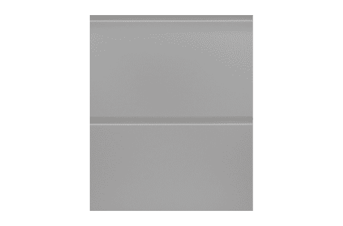 Cladding - Standard Inclusion A plain, light gray, rectangular surface with a thin horizontal line dividing it into two sections. The texture appears smooth and metallic, resembling a panel or appliance door.