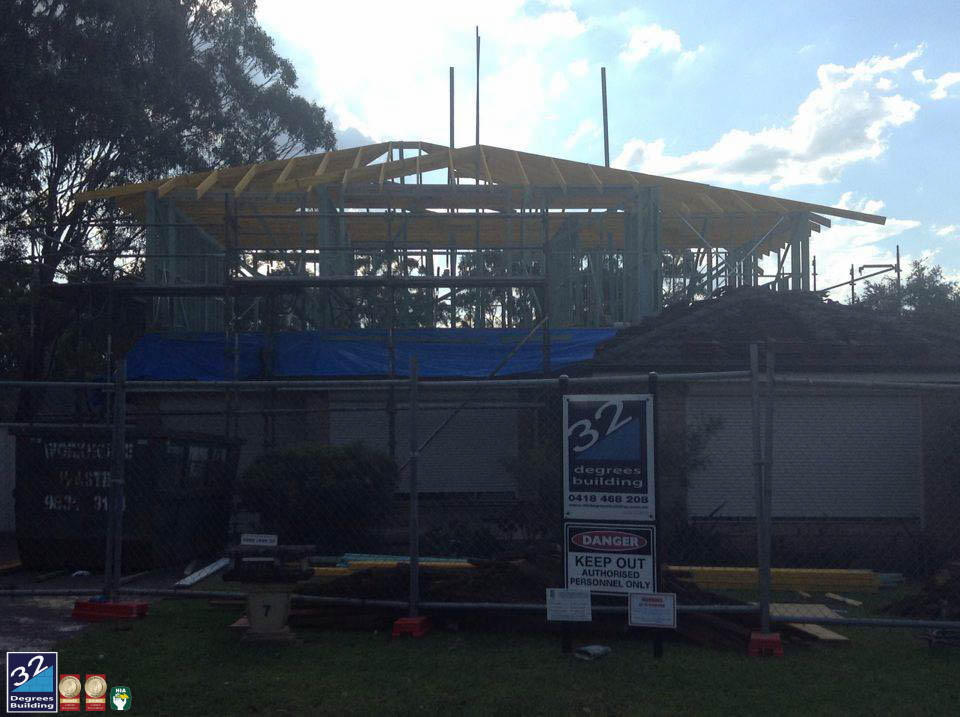 wall and roof frames first floor addition ingleburn 4